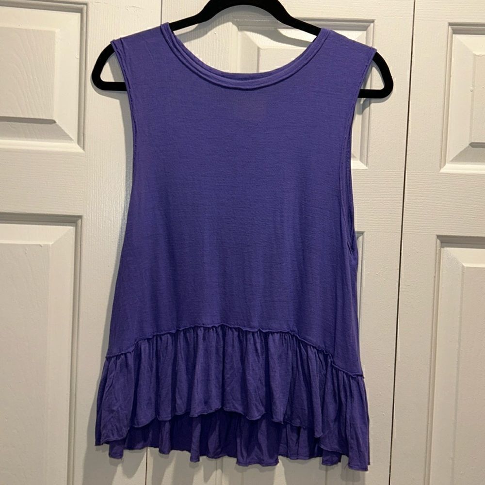 Chaser Purple Sleeveless Top, Size Medium